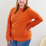 Autumn Day Daze Top - Rust - LAST ONES FINAL SALE