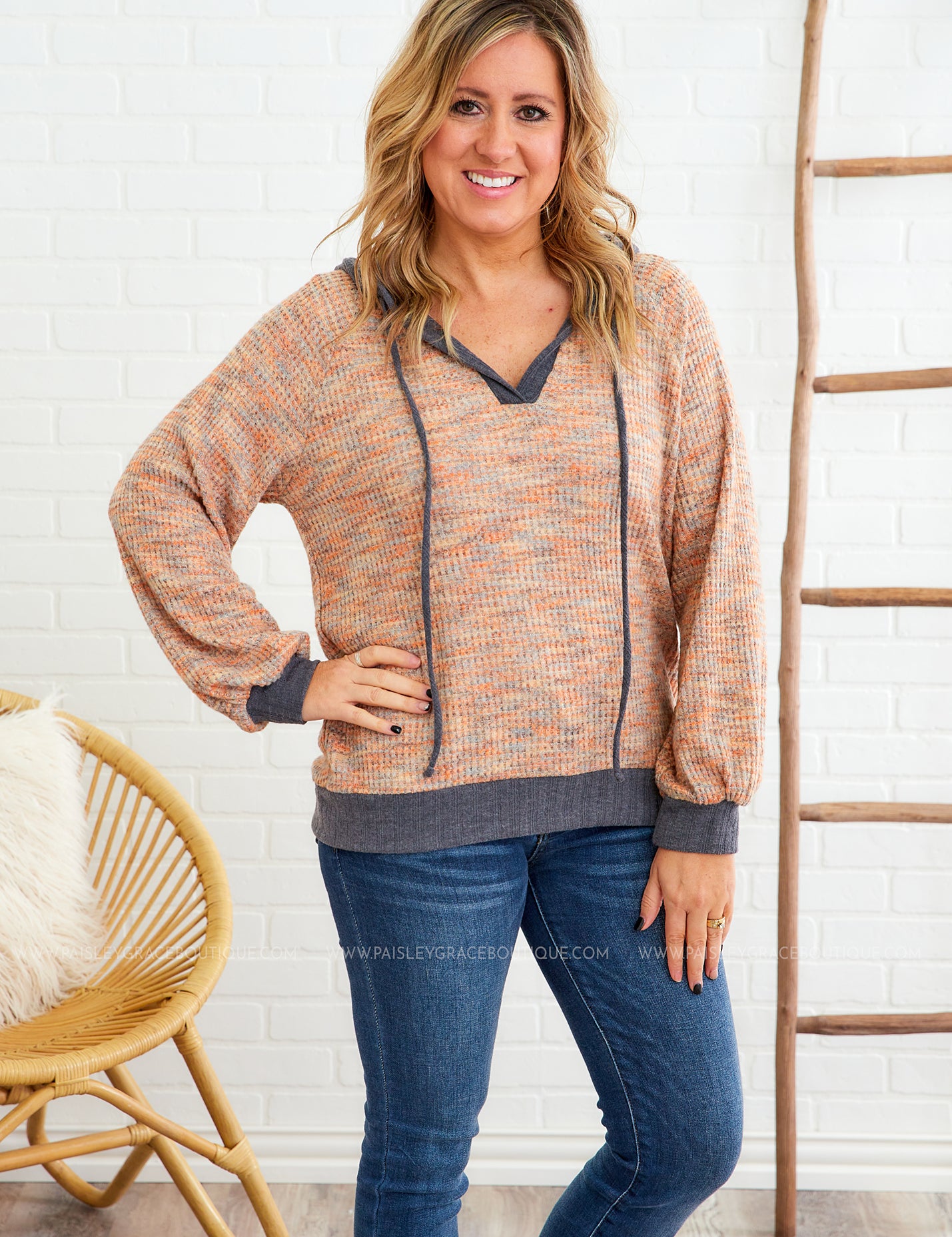 Easy On The Eyes Hooded Top - LAST ONES FINAL SALE