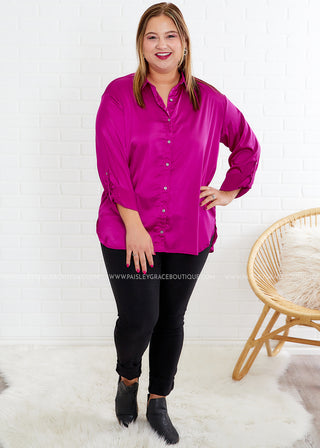 Fated to Be Yours Top - Magenta - FINAL SALE