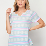 Short Sleeve Striped Top - 2 COLORS - LAST ONES FINAL SALE