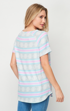 Load image into Gallery viewer, Short Sleeve Striped Top - 2 COLORS - LAST ONES FINAL SALE
