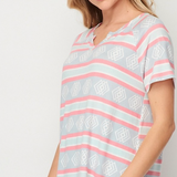 Short Sleeve Striped Top - 2 COLORS - LAST ONES FINAL SALE