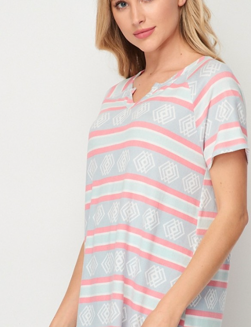 Short Sleeve Striped Top - 2 COLORS - LAST ONES FINAL SALE
