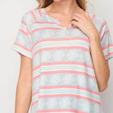 Short Sleeve Striped Top - 2 COLORS - LAST ONES FINAL SALE