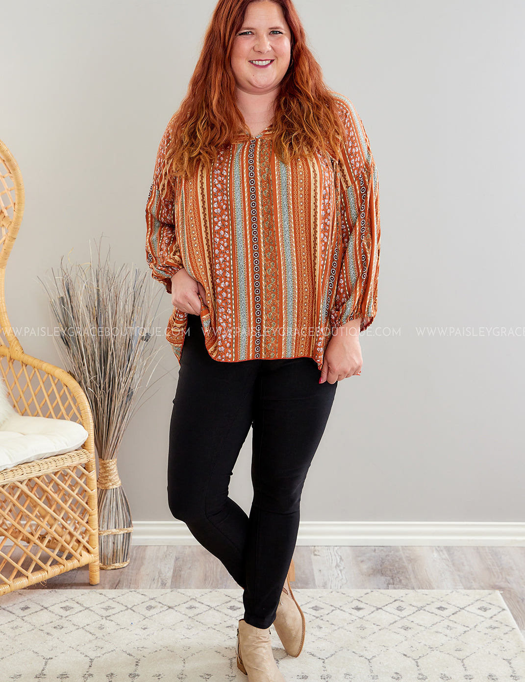 Fearless and Limitless Top - Rust* LAST ONES FINAL SALE *