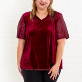 Dancing Under the Lights Top - Burgundy - LAST ONES FINAL SALE