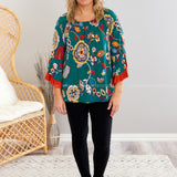 Happiness Blooms Within Top - Green - LAST ONES FINAL SALE