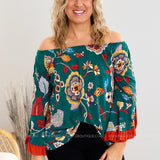 Happiness Blooms Within Top - Green - LAST ONES FINAL SALE