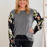 Just Hold Me Closer Top - Grey - LAST ONES FINAL SALE
