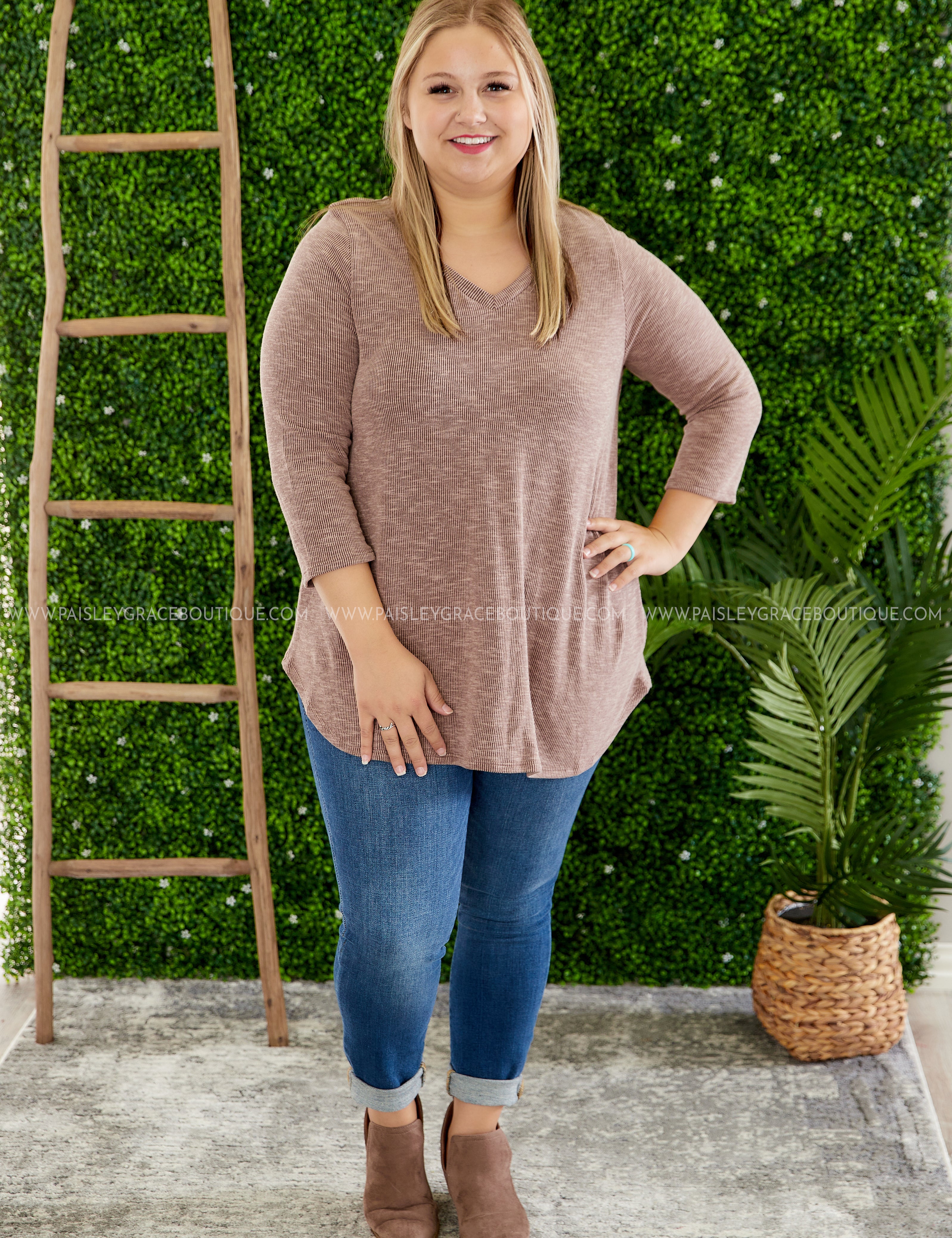 Monica Top-MOCHA - LAST ONES FINAL SALE