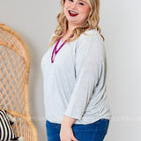 Bellamy Top- GREY* LAST ONES FINAL SALE *