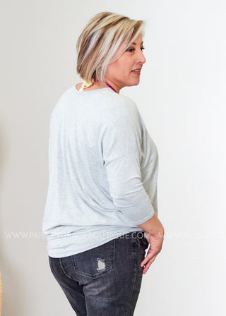 Bellamy Top- GREY  - FINAL SALE  -- WS23