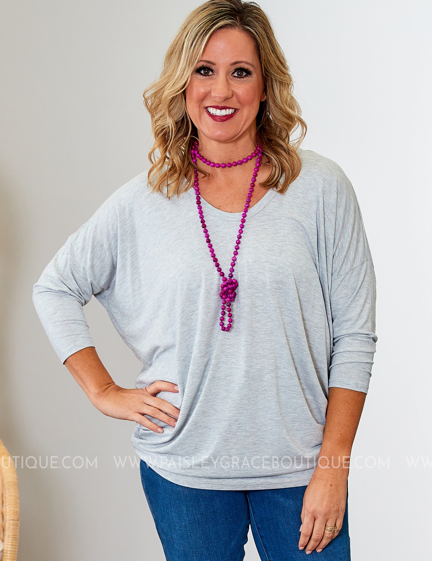 Bellamy Top- GREY* LAST ONES FINAL SALE *