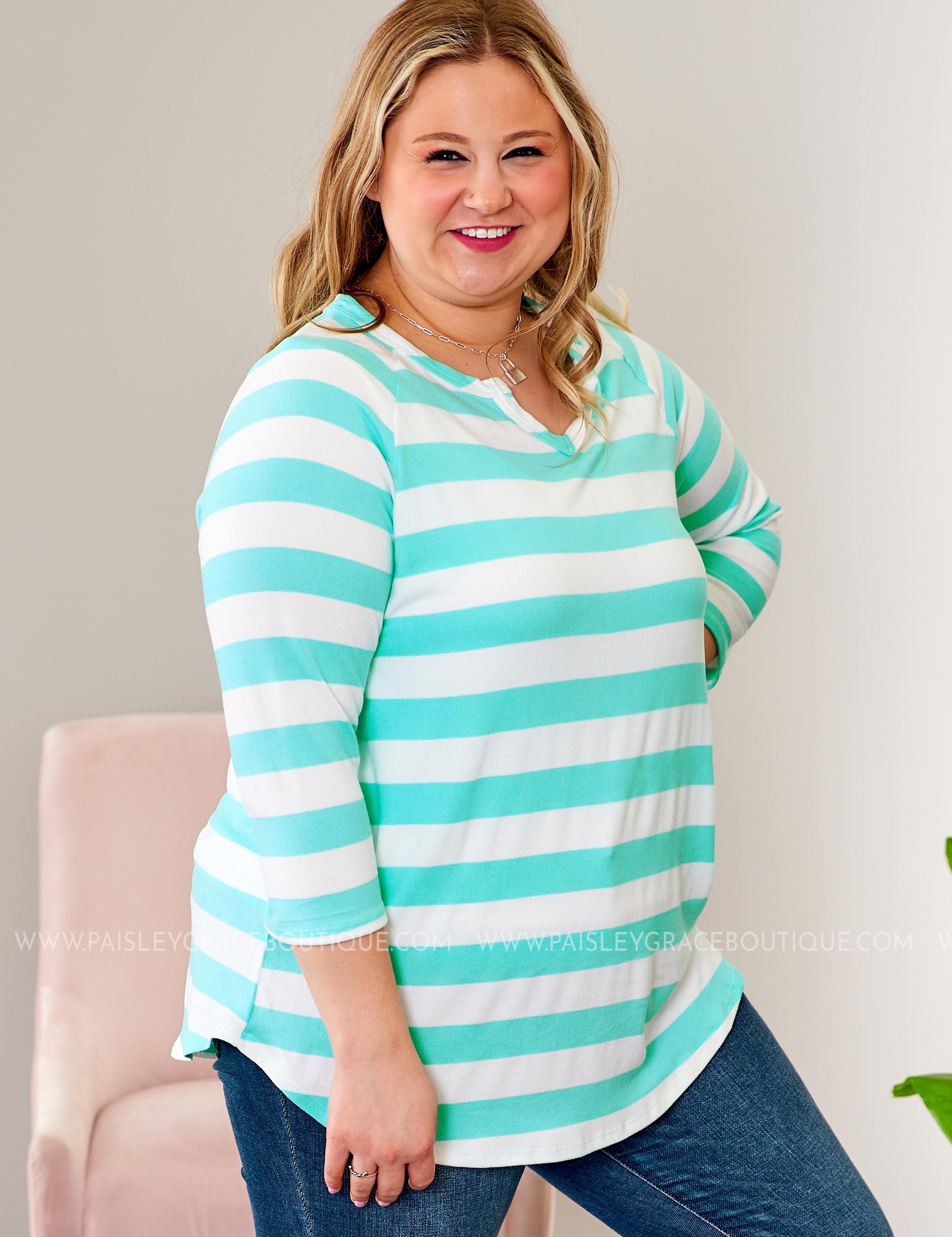 Glowing Days Top - Turquoise* LAST ONES FINAL SALE *