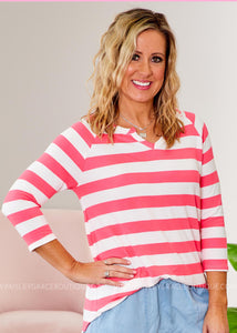 Glowing Days Top - Hot Pink - FINAL SALE