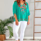 Happier Now Embroidered Top - LAST ONES FINAL SALE