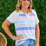 Tea Time Divine Top - Blue - LAST ONES FINAL SALE