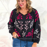 Can't Walk Away Embroidered Top - LAST ONES FINAL SALE