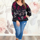 Can't Walk Away Embroidered Top - LAST ONES FINAL SALE