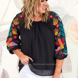 Total Appeal Embroidered Top - HOT RESTOCK - LAST ONES FINAL SALE