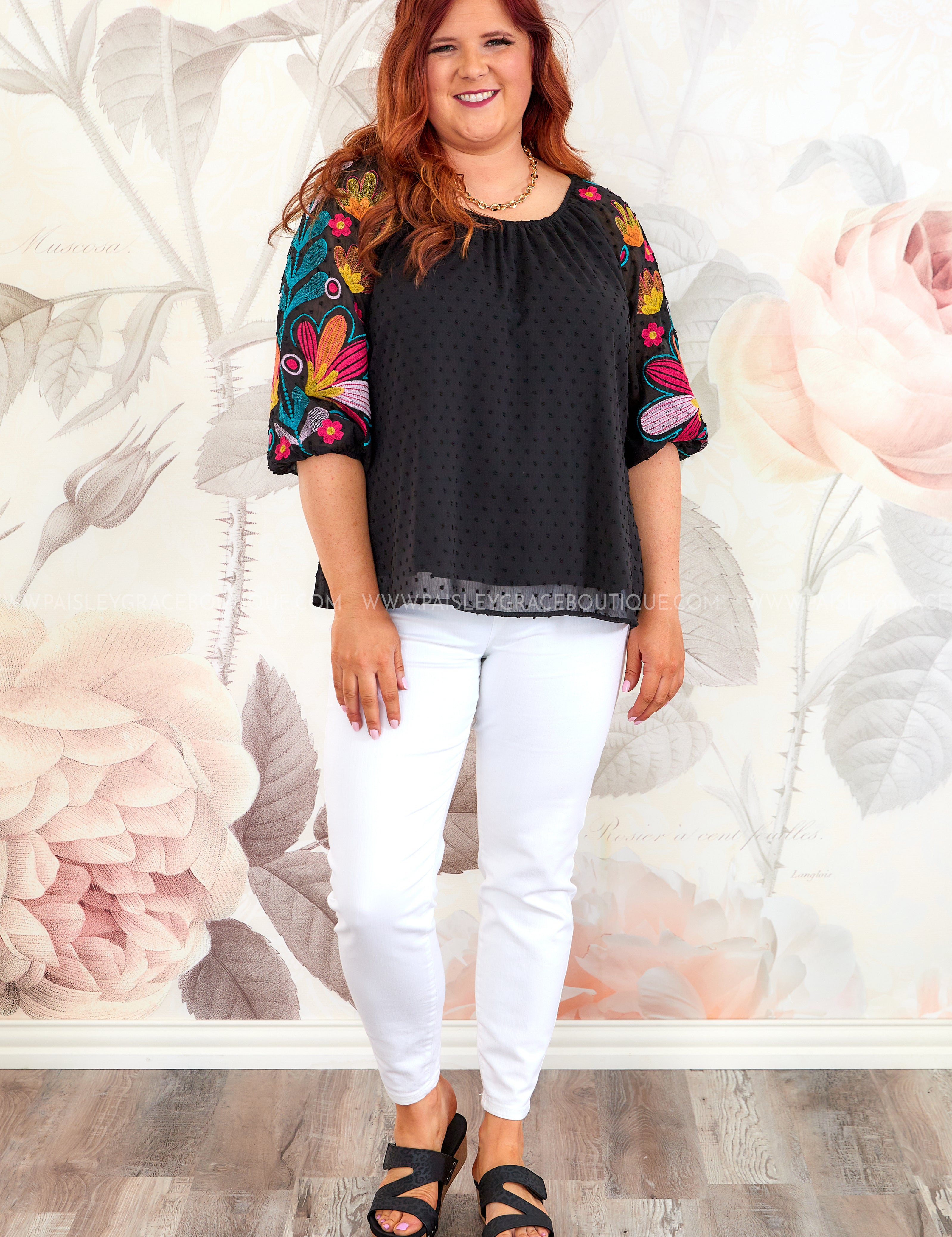 Total Appeal Embroidered Top - HOT RESTOCK - LAST ONES FINAL SALE