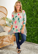 Load image into Gallery viewer, Sage &amp; Coral Shark-bite Top - LAST ONES FINAL SALE
