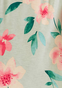 Sage & Coral Shark-bite Top - LAST ONES FINAL SALE