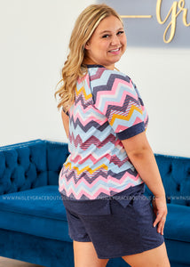 Mixed Zig Zag Short Set  - FINAL SALE