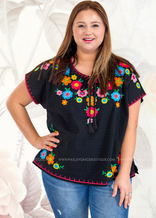 Loving Heart Embroidered Top - FINAL SALE