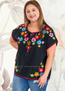 Loving Heart Embroidered Top - FINAL SALE