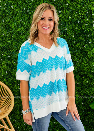 Gotta Have It Top - AQUA  - FINAL SALE