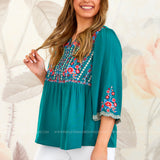 Class Act Embroidered Top* FINAL SALE *