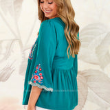 Class Act Embroidered Top* FINAL SALE *
