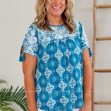 Oceans Away Embroidered Top* FINAL SALE *