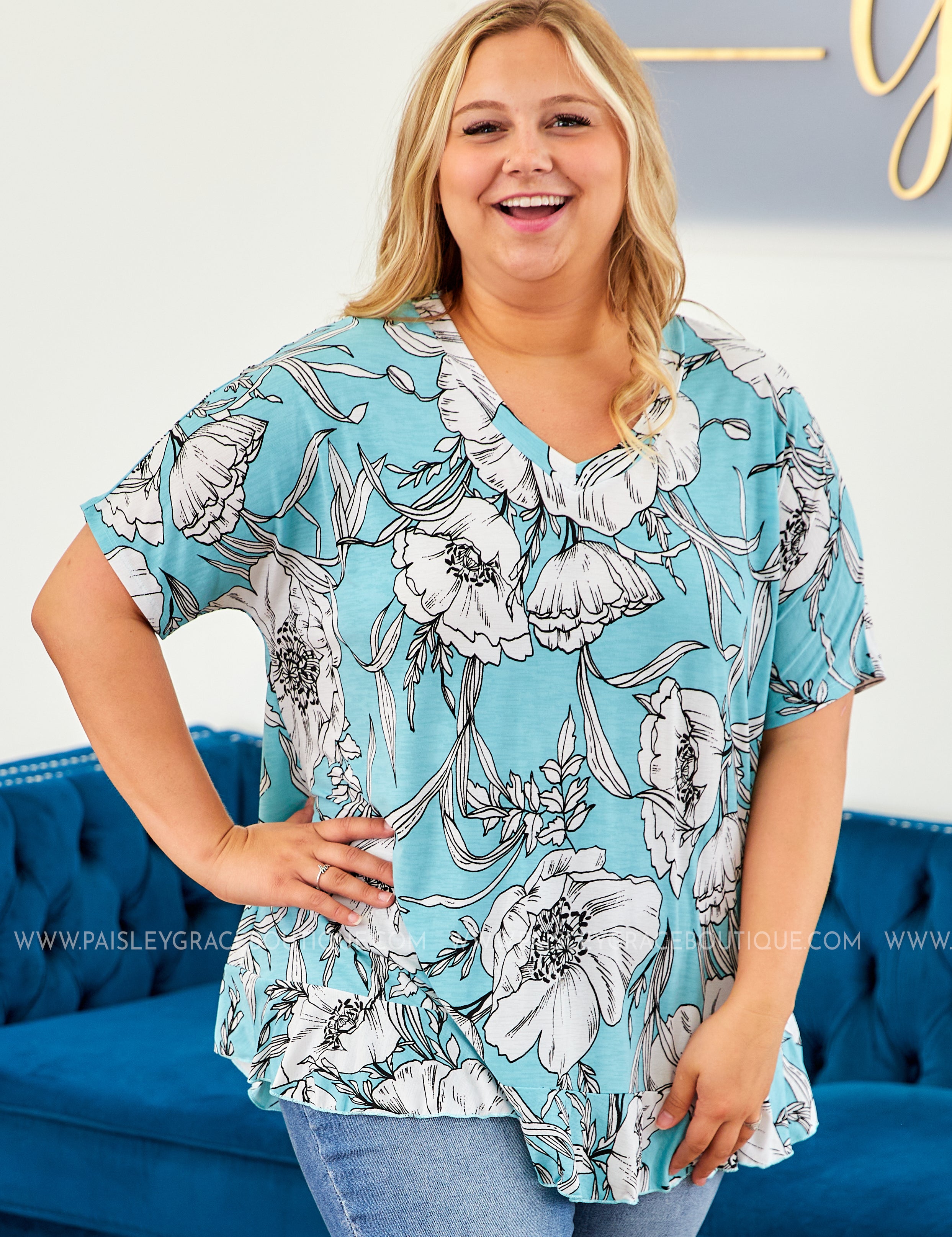 Blue and White Floral* LAST ONES FINAL SALE *