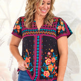Alluring Attitude Embroidered Top - LAST ONES FINAL SALE
