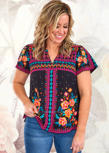 Alluring Attitude Embroidered Top - FINAL SALE CLEARANCE