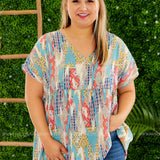Captivated By You Top - Coral or Teal - LAST ONES FINAL SALE