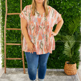 Captivated By You Top - Coral or Teal - LAST ONES FINAL SALE