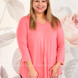Rosalie Top - Coral* LAST ONES FINAL SALE *