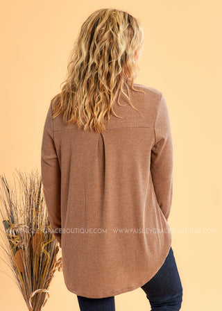 Instant Connection Top - MOCHA - LAST ONES FINAL SALE