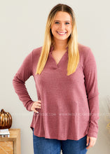 Load image into Gallery viewer, Instant Connection Top - BURGUNDY - LAST ONES FINAL SALE
