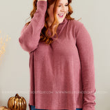 Instant Connection Top - BURGUNDY - LAST ONES FINAL SALE