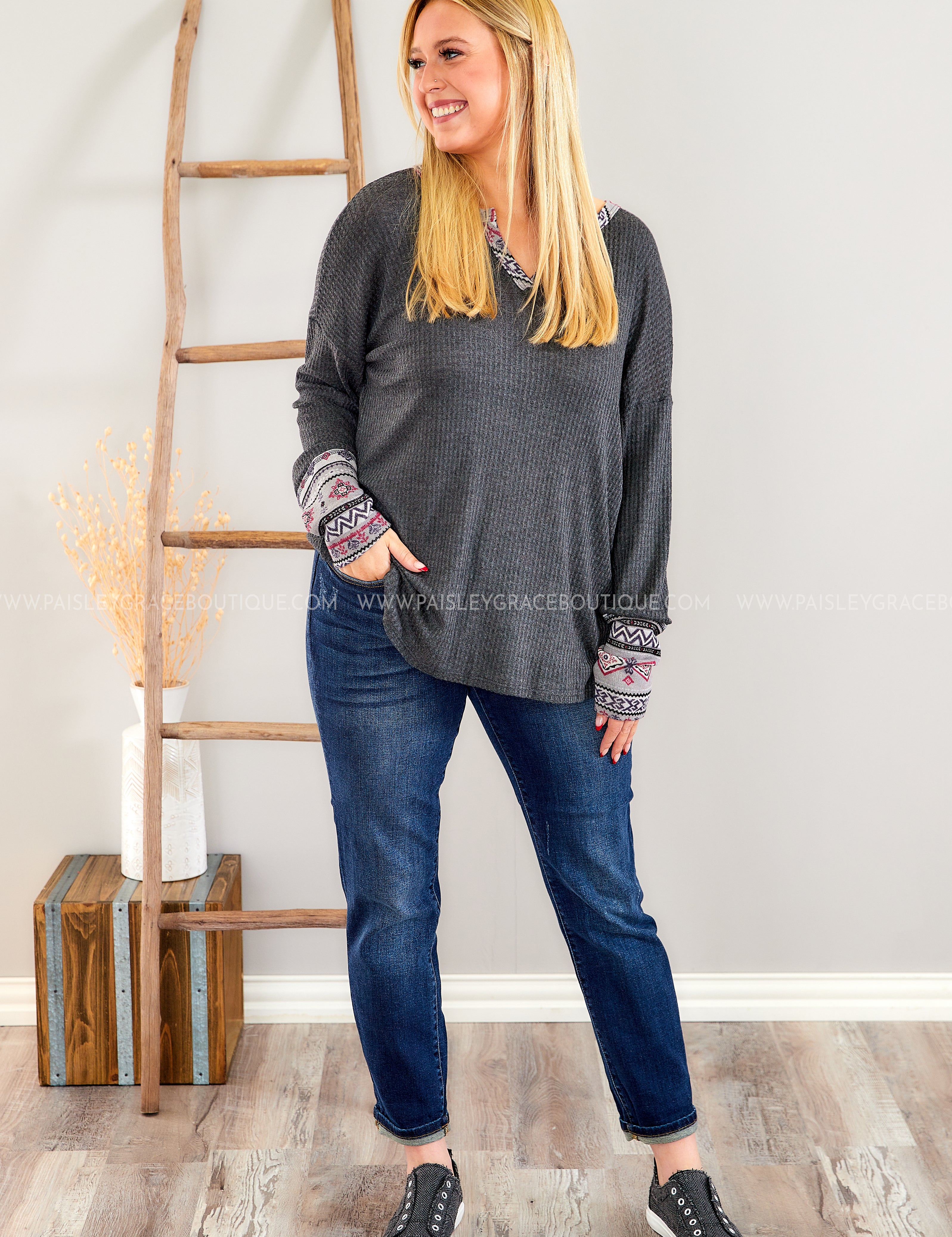 On the Same Page Top - LAST ONES FINAL SALE