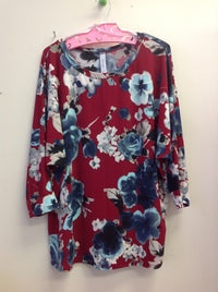 Wren Burgundy Floral Top - FINAL SALE