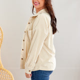Corduroy Cuteness Shacket - Cream* LAST ONES FINAL SALE *