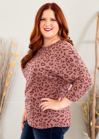 Delightful Ways Top - Burgundy - FINAL SALE