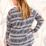 Away To The Alps Top - Grey* LAST ONES FINAL SALE *