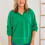 Cause No Drama Top - Kelly Green - LAST ONES FINAL SALE