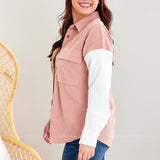 Streets of New York Shacket - Mocha/Pink* LAST ONES FINAL SALE *